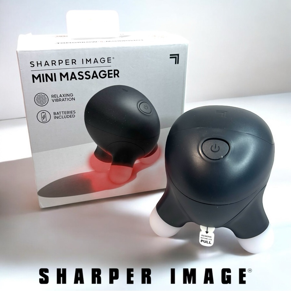 Sharper Image® Mini Massager Percussion Handheld Tool, Relaxing Vibrations Black